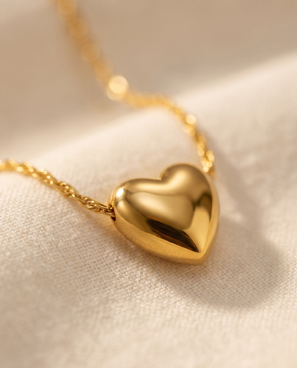 Puffy Heart Necklace detail