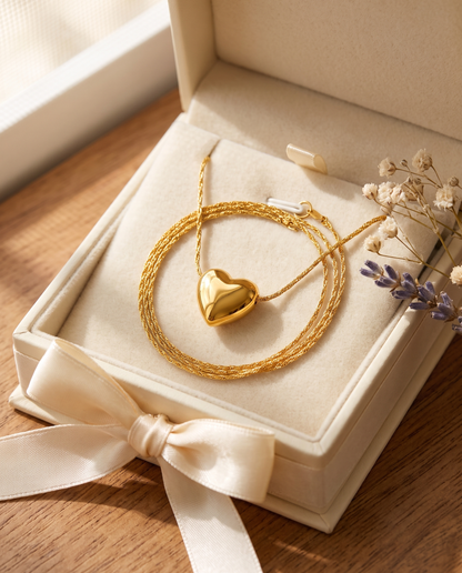 Puffy Heart Necklace gift box